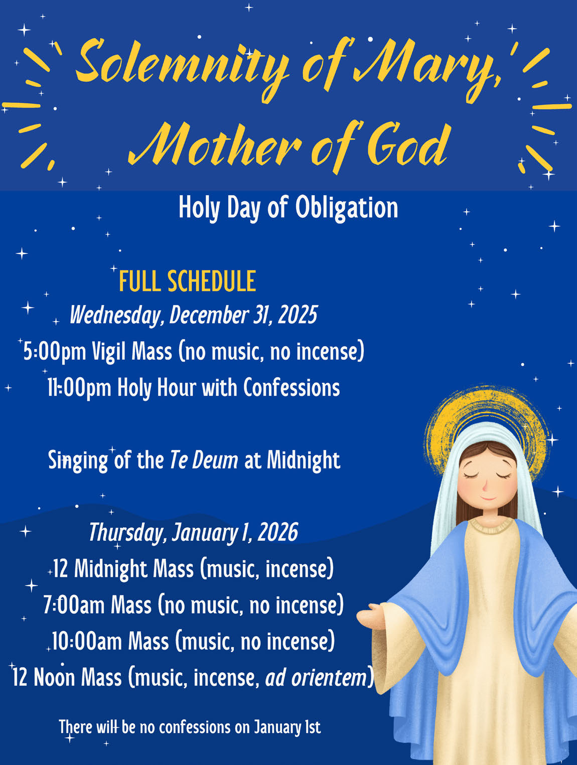 Solemnity, Mary Mother of God Solemnity, Mary Mother of God